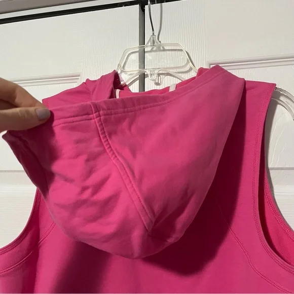 L-RL Lauren Active Ralph Lauren women’s size XL pink zipper hooded vest - Picture 7 of 9